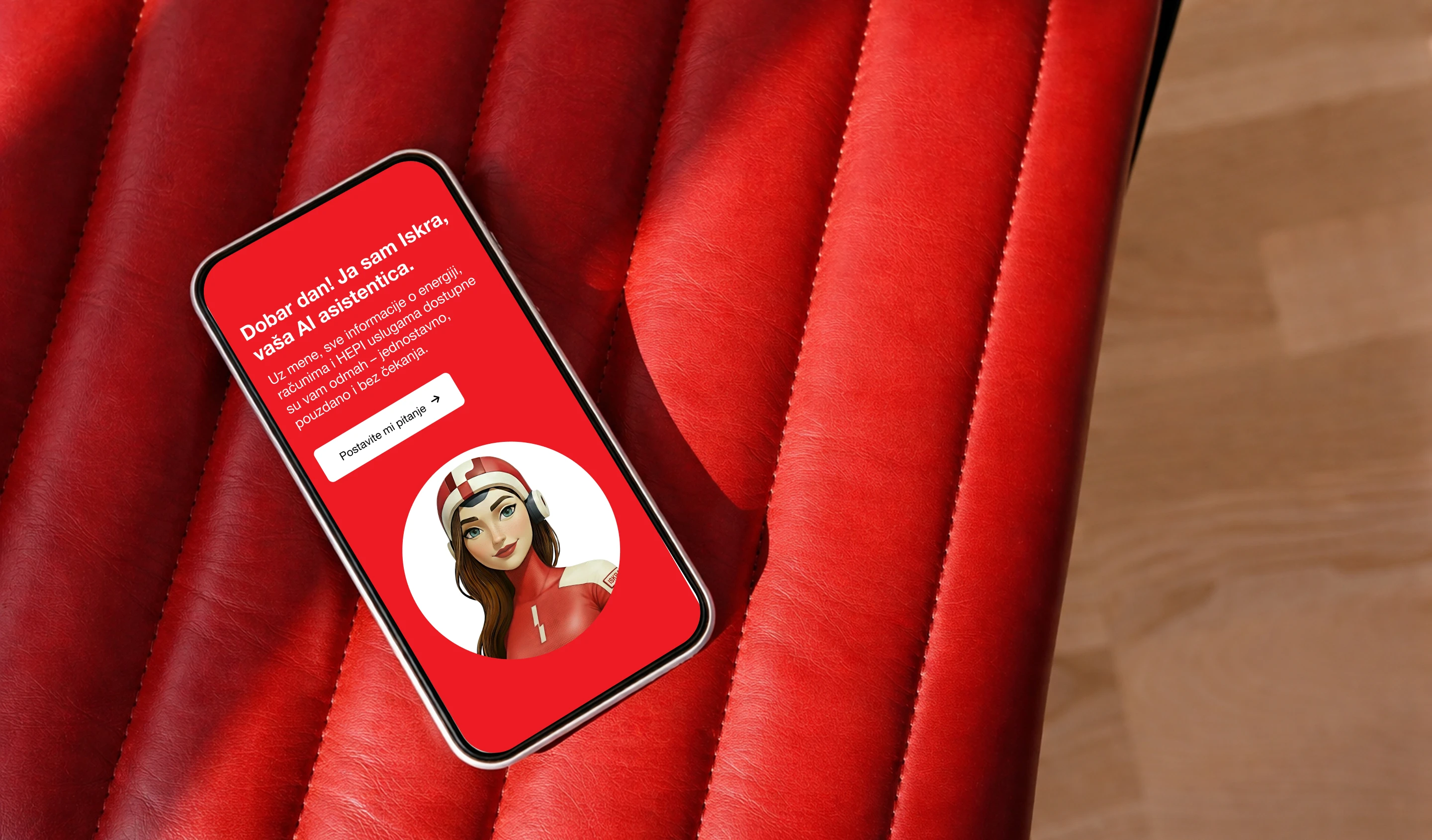 HEP Iskra on mobile phone